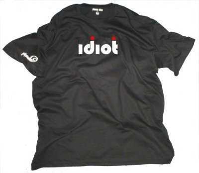 idiot phase nine Black short sleeve t-shirt